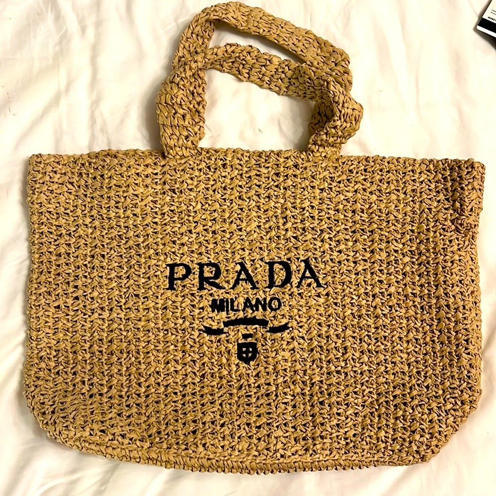 Prada Rafia bag.